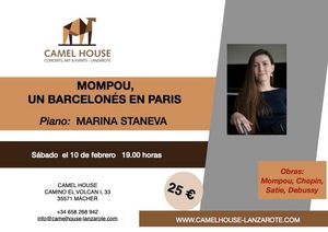 Flyer of the Event “Concert – Mompou, un barcelonés en Paris”